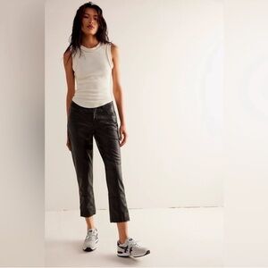 We the people rebel leather pants black size 6